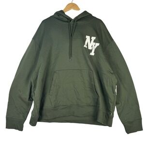Mode‎ of One Mens Oversized NY Hoodie Wild Ivy Green XXL 100194419MN New
